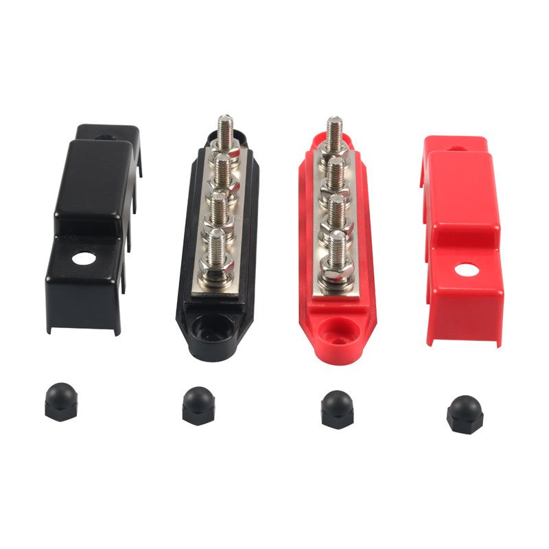 10 Pairs High current Busbar M8/M10 12V 150A/300A For Car, RV, yacht and solar power line renovation