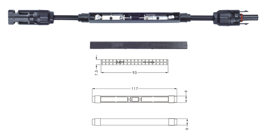 BIPV solar panel junction box